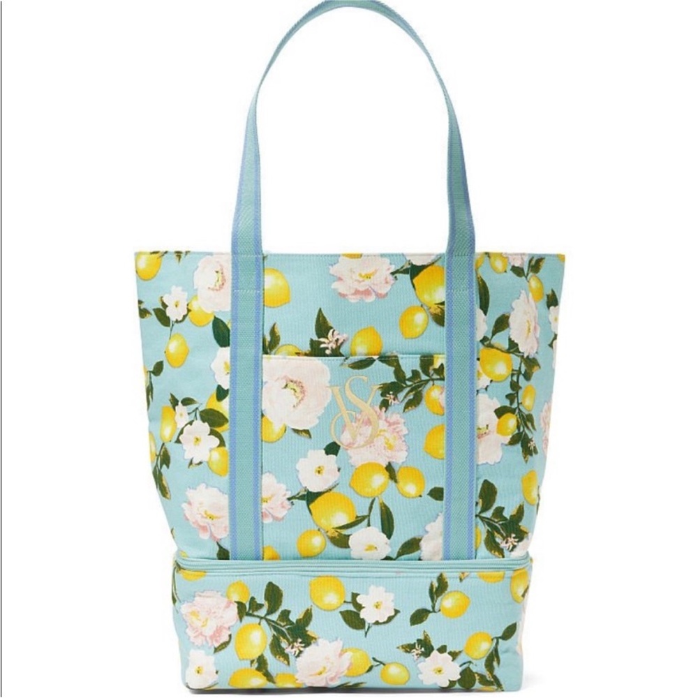 Victoria Secret Swim Cooler Floral Lemon Tote Bag - Picture 3 of 7